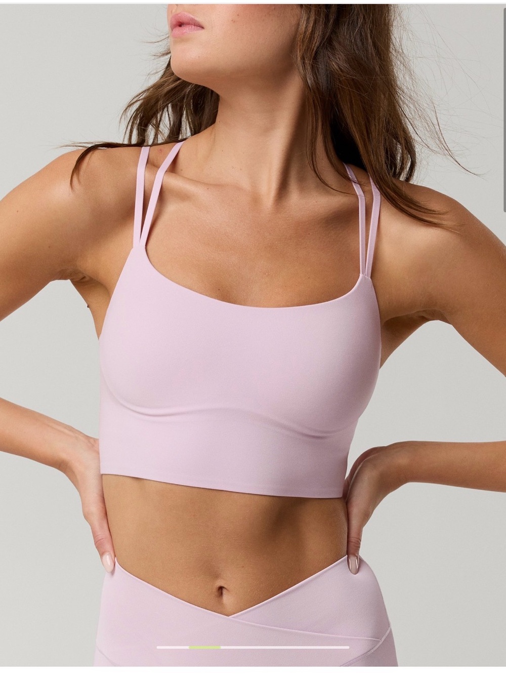 aerie Double-Strap Light Pink Seamless Bralette